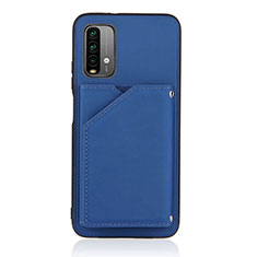 Soft Luxury Leather Snap On Case Cover Y01B for Xiaomi Redmi 9 Power Blue