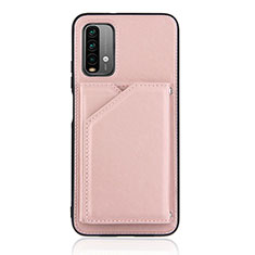 Soft Luxury Leather Snap On Case Cover Y01B for Xiaomi Redmi 9 Power Rose Gold