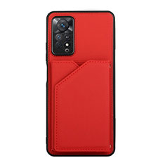 Soft Luxury Leather Snap On Case Cover Y01B for Xiaomi Redmi Note 11 Pro 5G Red