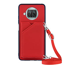 Soft Luxury Leather Snap On Case Cover Y02B for Xiaomi Mi 10i 5G Red