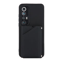 Soft Luxury Leather Snap On Case Cover Y02B for Xiaomi Mi 10S 5G Black