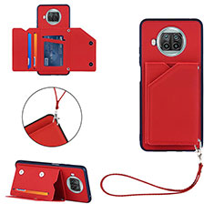 Soft Luxury Leather Snap On Case Cover Y03B for Xiaomi Mi 10i 5G Red