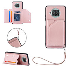 Soft Luxury Leather Snap On Case Cover Y03B for Xiaomi Mi 10i 5G Rose Gold