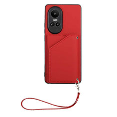 Soft Luxury Leather Snap On Case Cover YB1 for Oppo Reno10 5G Red