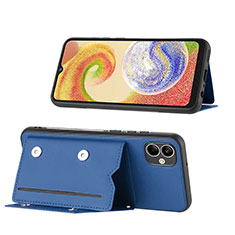 Soft Luxury Leather Snap On Case Cover YB1 for Samsung Galaxy A04E Blue