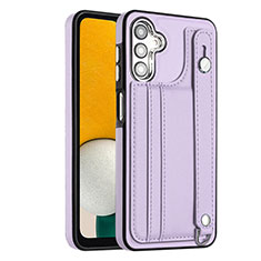 Soft Luxury Leather Snap On Case Cover YB1 for Samsung Galaxy A04s Purple