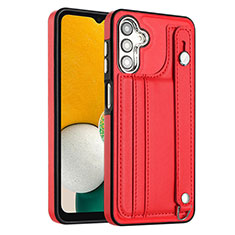 Soft Luxury Leather Snap On Case Cover YB1 for Samsung Galaxy A04s Red