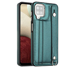 Soft Luxury Leather Snap On Case Cover YB1 for Samsung Galaxy A12 5G Green
