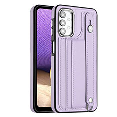 Soft Luxury Leather Snap On Case Cover YB1 for Samsung Galaxy A13 4G Purple