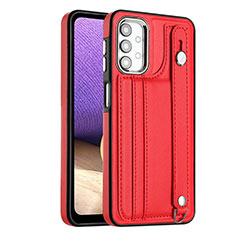 Soft Luxury Leather Snap On Case Cover YB1 for Samsung Galaxy A13 4G Red