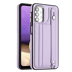 Soft Luxury Leather Snap On Case Cover YB1 for Samsung Galaxy A32 5G Purple