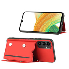 Soft Luxury Leather Snap On Case Cover YB1 for Samsung Galaxy A34 5G Red