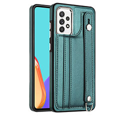 Soft Luxury Leather Snap On Case Cover YB1 for Samsung Galaxy A52 4G Green