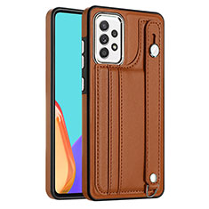 Soft Luxury Leather Snap On Case Cover YB1 for Samsung Galaxy A53 5G Brown