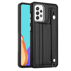 Soft Luxury Leather Snap On Case Cover YB1 for Samsung Galaxy A72 5G Black