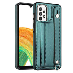 Soft Luxury Leather Snap On Case Cover YB1 for Samsung Galaxy A73 5G Green