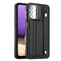 Soft Luxury Leather Snap On Case Cover YB1 for Samsung Galaxy M32 5G Black