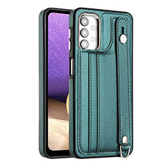 Soft Luxury Leather Snap On Case Cover YB1 for Samsung Galaxy M32 5G Green