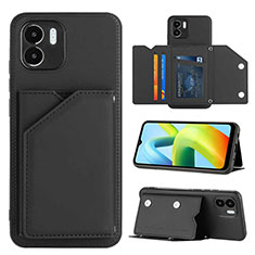 Soft Luxury Leather Snap On Case Cover YB1 for Xiaomi Poco C50 Black