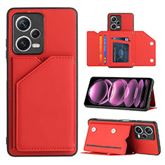 Soft Luxury Leather Snap On Case Cover YB1 for Xiaomi Poco X5 5G Red