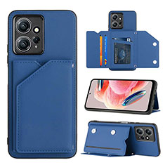 Soft Luxury Leather Snap On Case Cover YB1 for Xiaomi Redmi Note 12 4G Blue