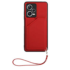 Soft Luxury Leather Snap On Case Cover YB1 for Xiaomi Redmi Note 12 Explorer Red