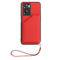 Soft Luxury Leather Snap On Case Cover YB2 for Oppo A77s Red
