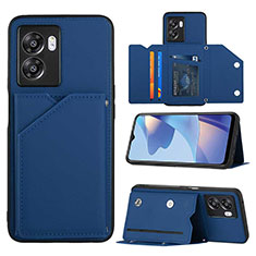 Soft Luxury Leather Snap On Case Cover YB2 for Realme Narzo 50 5G Blue