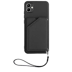 Soft Luxury Leather Snap On Case Cover YB2 for Samsung Galaxy A04 4G Black