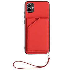 Soft Luxury Leather Snap On Case Cover YB2 for Samsung Galaxy A04 4G Red