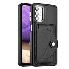 Soft Luxury Leather Snap On Case Cover YB2 for Samsung Galaxy A13 4G Black