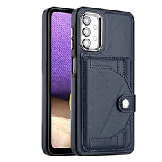 Soft Luxury Leather Snap On Case Cover YB2 for Samsung Galaxy A13 4G Blue