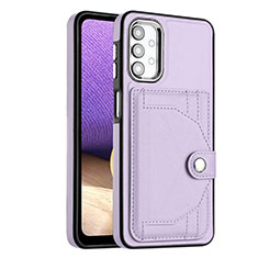 Soft Luxury Leather Snap On Case Cover YB2 for Samsung Galaxy A13 4G Purple