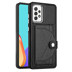Soft Luxury Leather Snap On Case Cover YB2 for Samsung Galaxy A53 5G Black