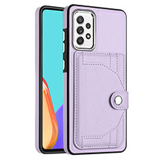 Soft Luxury Leather Snap On Case Cover YB2 for Samsung Galaxy A53 5G Purple