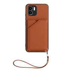 Soft Luxury Leather Snap On Case Cover YB2 for Xiaomi Poco C50 Brown