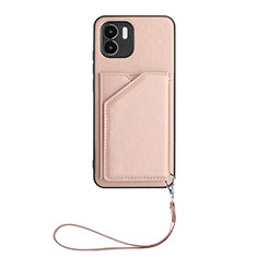 Soft Luxury Leather Snap On Case Cover YB2 for Xiaomi Poco C50 Rose Gold