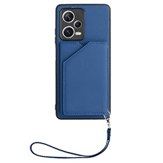 Soft Luxury Leather Snap On Case Cover YB2 for Xiaomi Poco X5 5G Blue