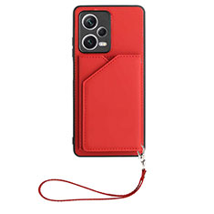 Soft Luxury Leather Snap On Case Cover YB2 for Xiaomi Poco X5 5G Red