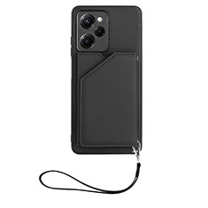 Soft Luxury Leather Snap On Case Cover YB2 for Xiaomi Poco X5 Pro 5G Black