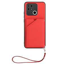 Soft Luxury Leather Snap On Case Cover YB2 for Xiaomi Redmi 10 India Red