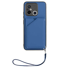 Soft Luxury Leather Snap On Case Cover YB2 for Xiaomi Redmi 11A 4G Blue