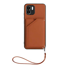 Soft Luxury Leather Snap On Case Cover YB2 for Xiaomi Redmi A2 Brown