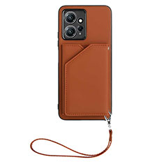 Soft Luxury Leather Snap On Case Cover YB2 for Xiaomi Redmi Note 12 4G Brown