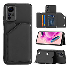 Soft Luxury Leather Snap On Case Cover YB2 for Xiaomi Redmi Note 12S Black