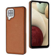 Soft Luxury Leather Snap On Case Cover YB3 for Samsung Galaxy A12 5G Brown