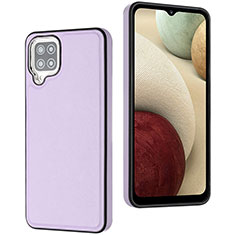 Soft Luxury Leather Snap On Case Cover YB3 for Samsung Galaxy A12 5G Purple