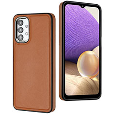 Soft Luxury Leather Snap On Case Cover YB3 for Samsung Galaxy A13 4G Brown