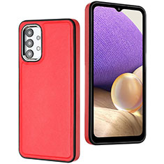 Soft Luxury Leather Snap On Case Cover YB3 for Samsung Galaxy A13 4G Red