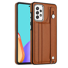 Soft Luxury Leather Snap On Case Cover YB3 for Samsung Galaxy A32 4G Brown